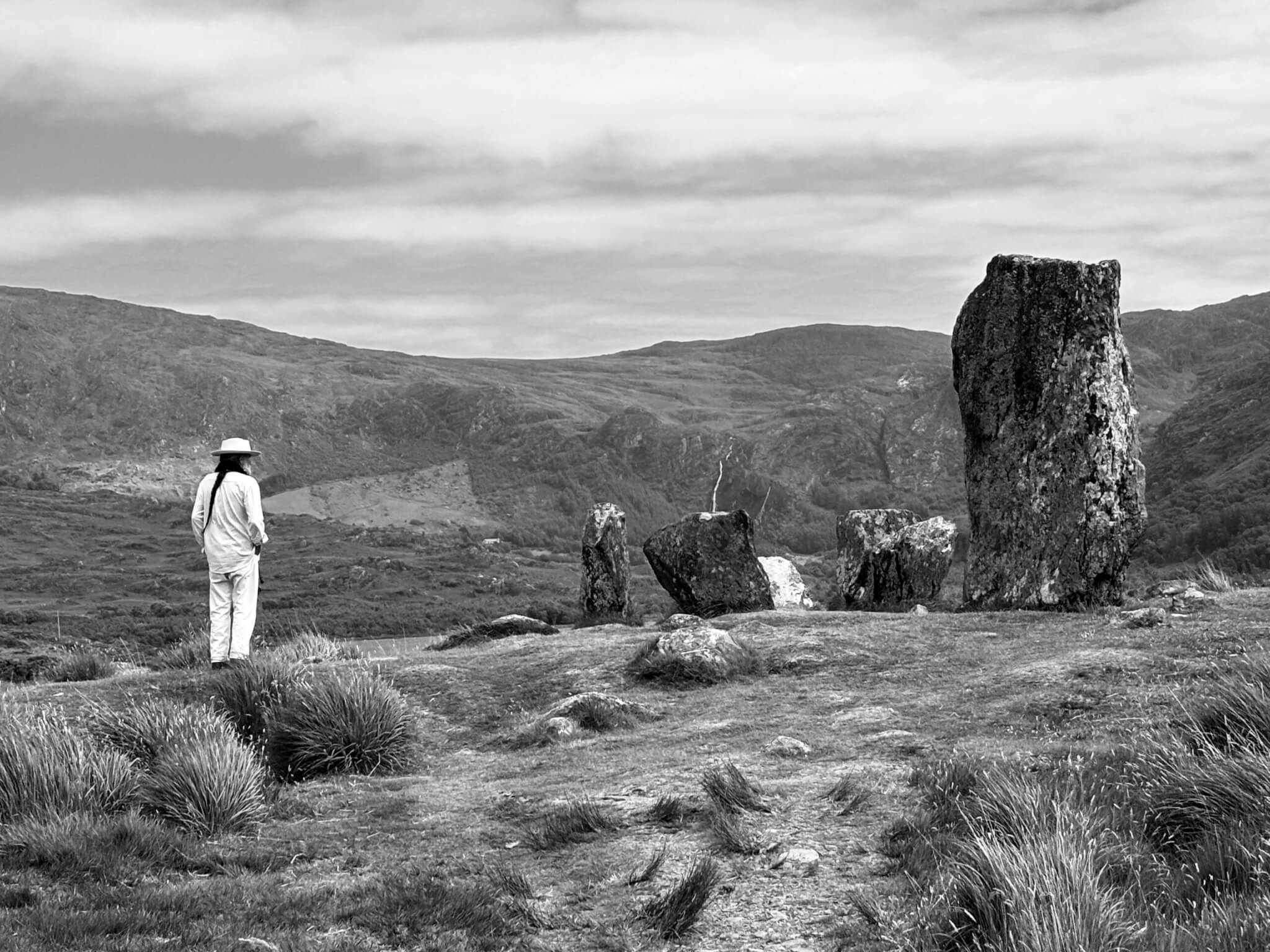 Stephen in Standing stone circle