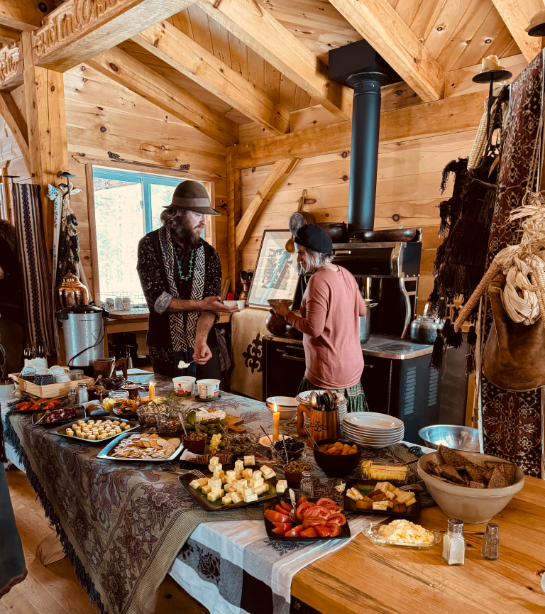The feast table in the Orphan Wisdom Hall