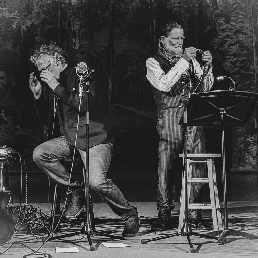Stephen Jenkinson and Gregory Hoskins on stage